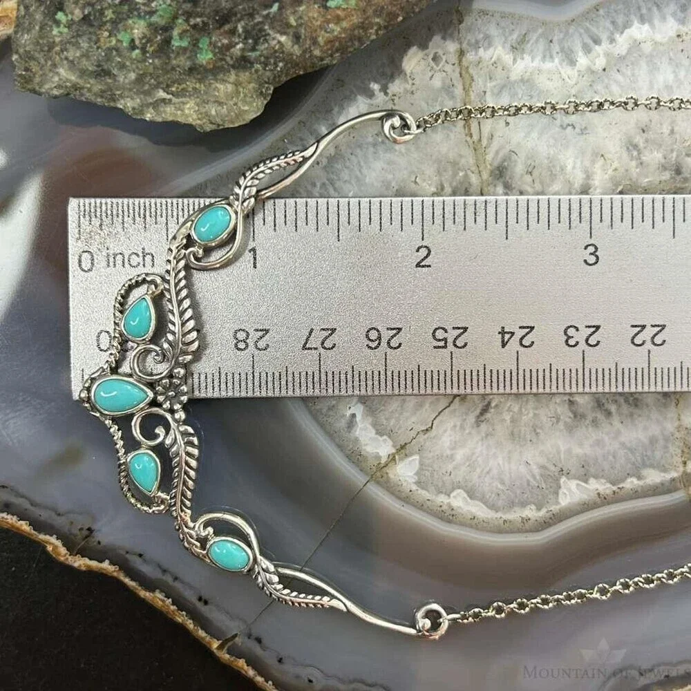 Carolyn Pollack Sterling Silver Turquoise Decorated 18